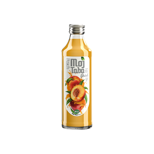 Mojtaba Peach Juice 330cc in Glass Bottle – Smooth & Juicy Peach-Flavored Drink