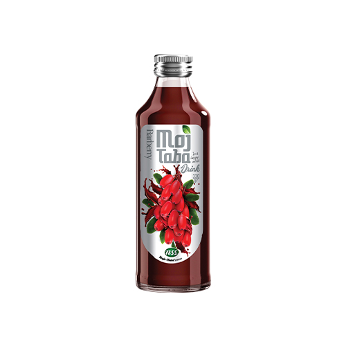 Mojtaba Barberry Juice 330cc in Glass Bottle – Tangy & Refreshing Persian Fruit Beverage