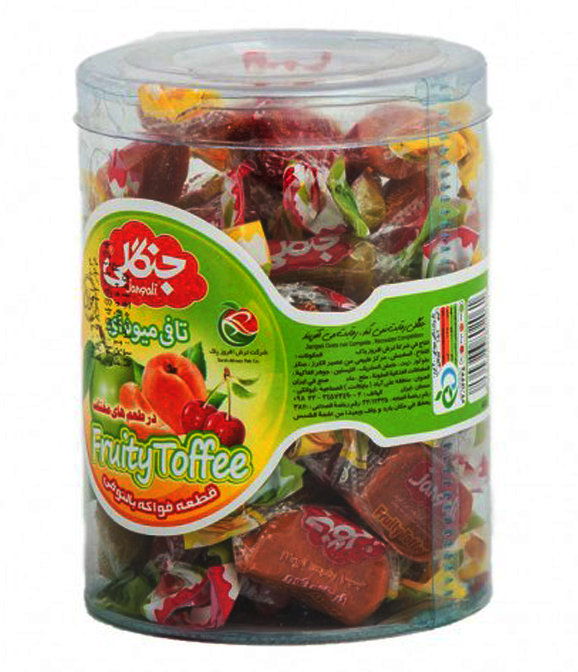 Jangali Lavashak Fruity Toffee Jar – 300g of Chewy Mixed Fruit Candy with Persian Sour Flavor