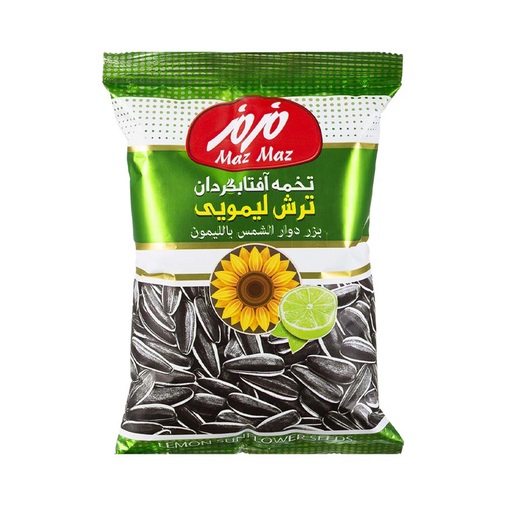Maz Maz Big Lemon Sunflower Seeds 125g – Flavored Snack with Shell
