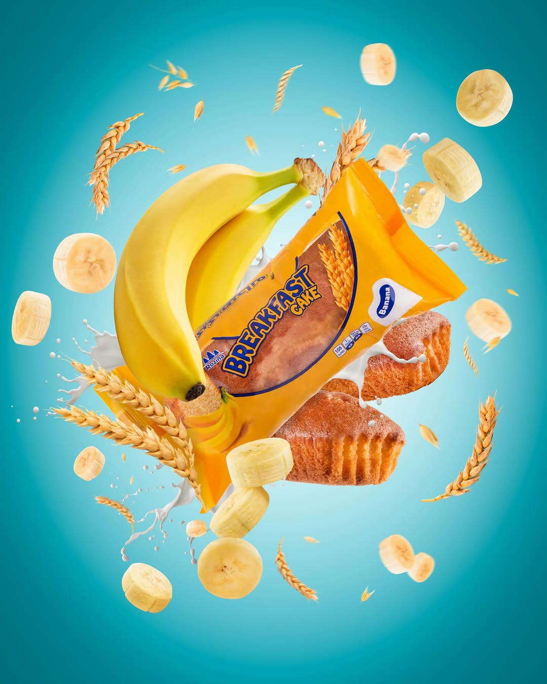 Rozina Banana Breakfast Cake 95g – Fluffy & Sweet Banana Snack for On-the-Go Energy
